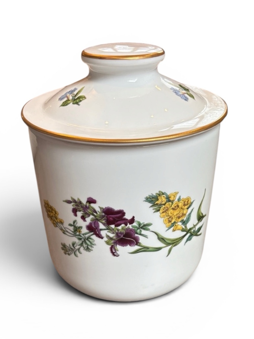 Spode Stafford Flowers Lidded Canister Large 7” Floral